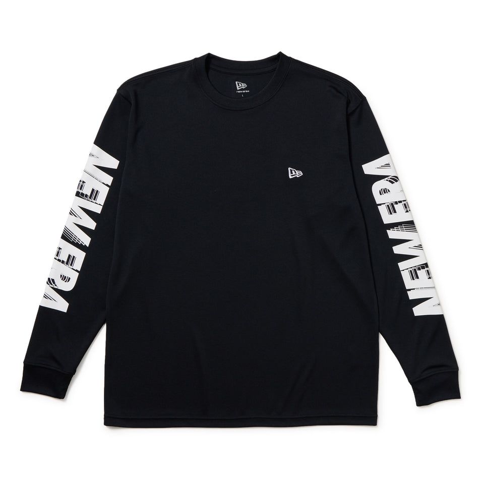 長袖 テック Tシャツ Sleeve Logo ブラック｜パフォーマンスアパレル | NEW ERA ニューエラ公式オンラインストア