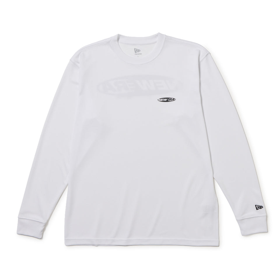 長袖 テック Tシャツ Oval Logo ホワイト｜パフォーマンスアパレル | NEW ERA ニューエラ公式オンラインストア