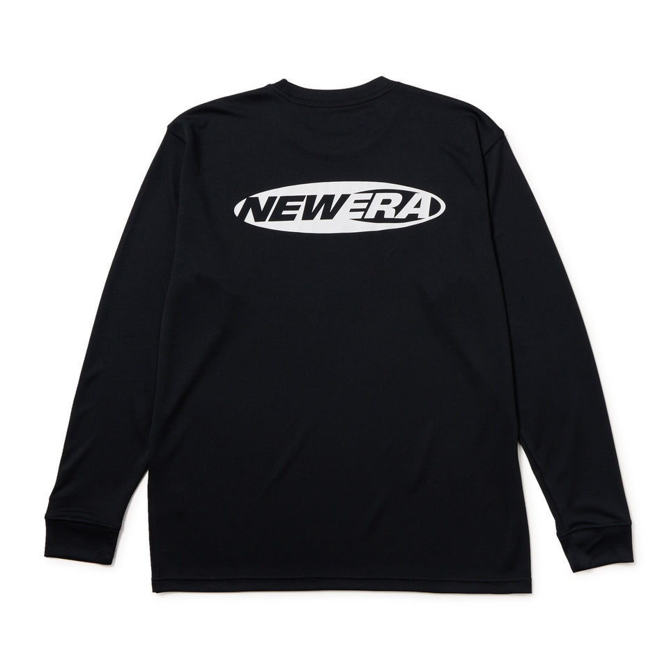 長袖 テック Tシャツ Oval Logo ブラック｜パフォーマンスアパレル | NEW ERA ニューエラ公式オンラインストア
