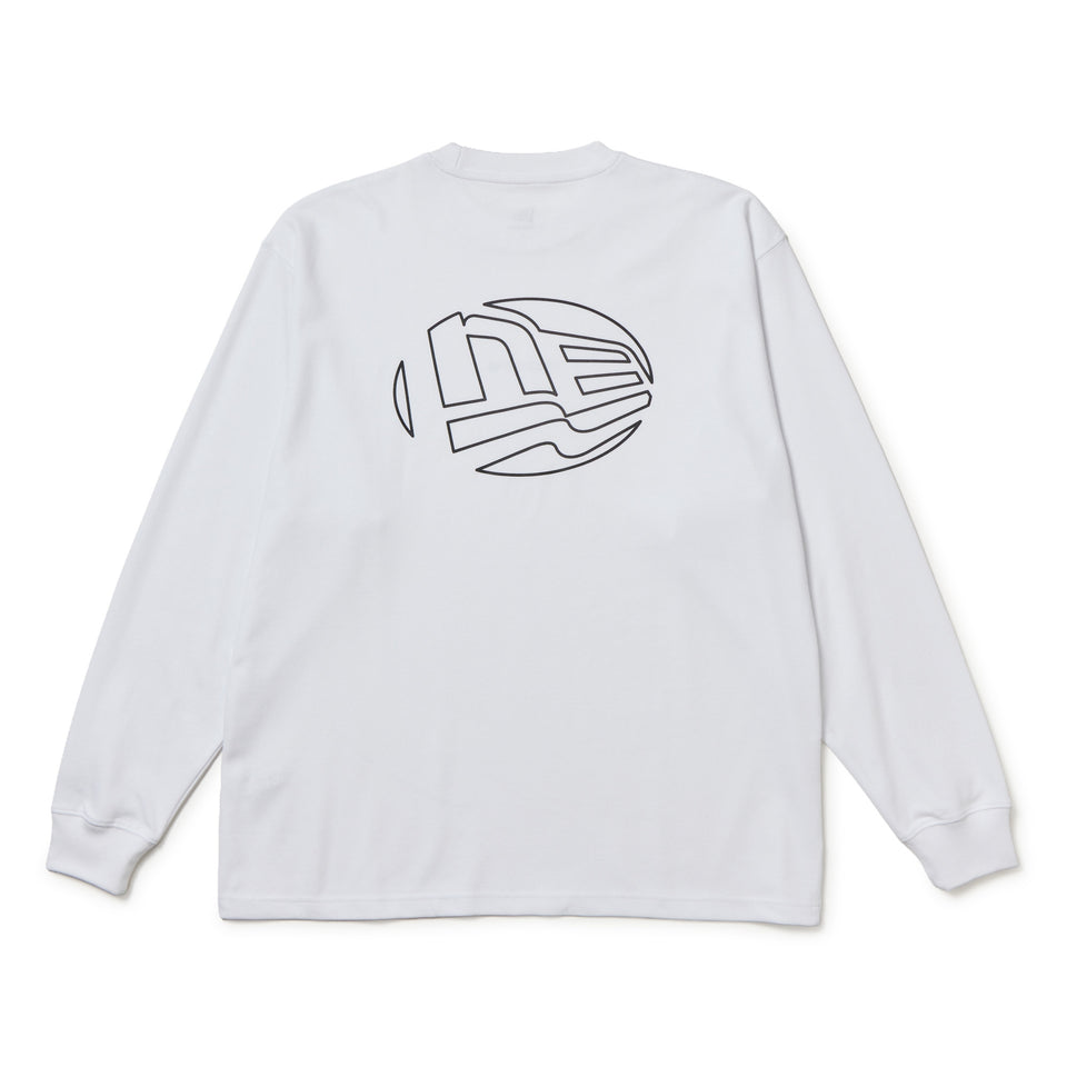 長袖 オーバーサイズド パフォーマンス Tシャツ Flag Oval Logo ホワイト｜パフォーマンスアパレル | NEW ERA ニューエラ公式オンラインストア