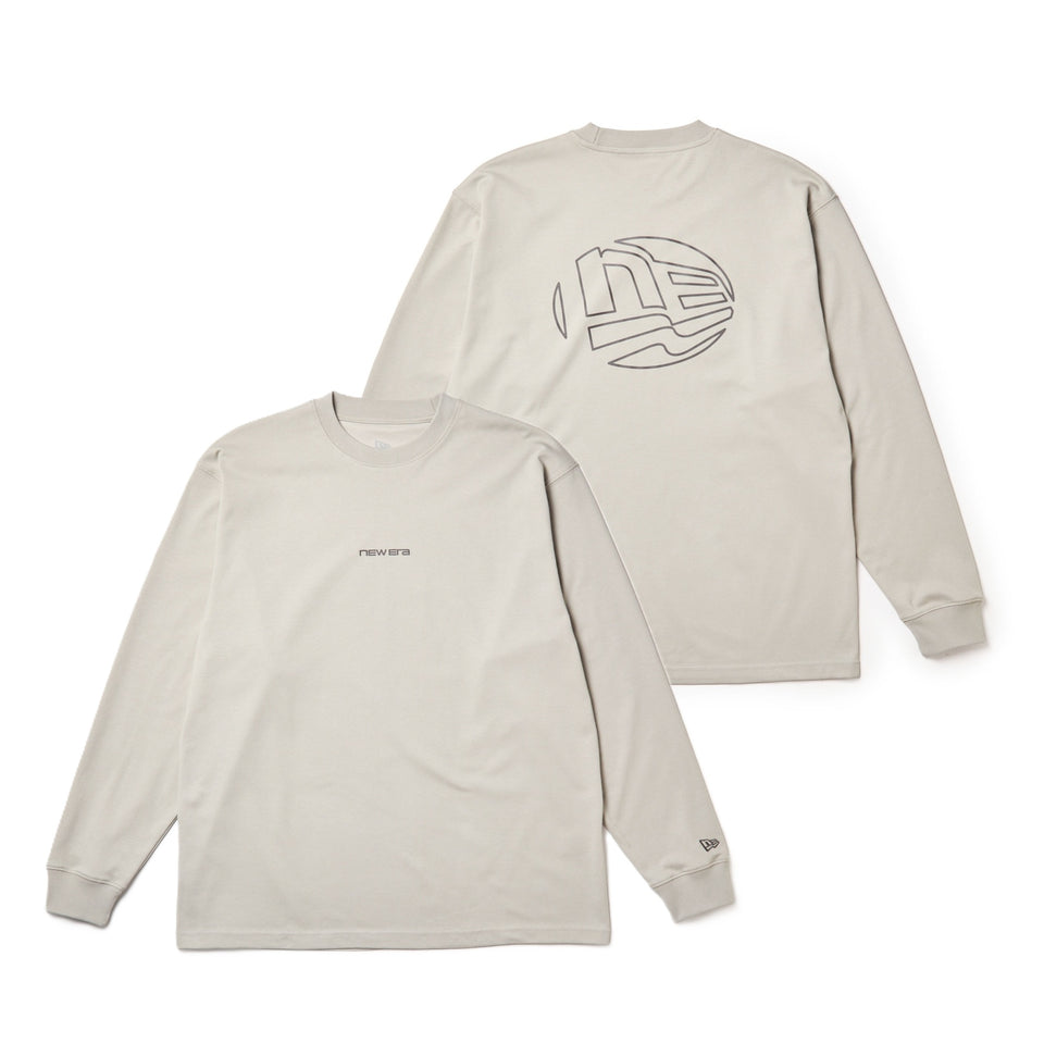 長袖 オーバーサイズド パフォーマンス Tシャツ Flag Oval Logo ストーン｜パフォーマンスアパレル