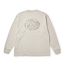 長袖 オーバーサイズド パフォーマンス Tシャツ Flag Oval Logo ストーン｜パフォーマンスアパレル