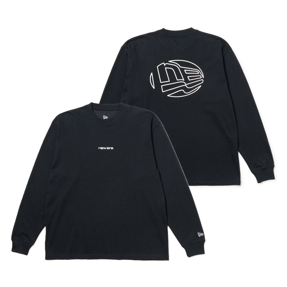 長袖 オーバーサイズド パフォーマンス Tシャツ Flag Oval Logo ブラック｜パフォーマンスアパレル