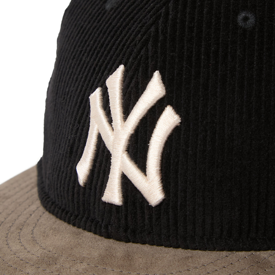 RC 9FIFTY レザーストラップ Corduroy コーデュロイ ニューヨーク・ヤンキース ブラック グレー | NEW ERA ニューエラ公式オンラインストア
