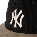 RC 9FIFTY レザーストラップ Corduroy コーデュロイ ニューヨーク・ヤンキース ブラック グレー | NEW ERA ニューエラ公式オンラインストア