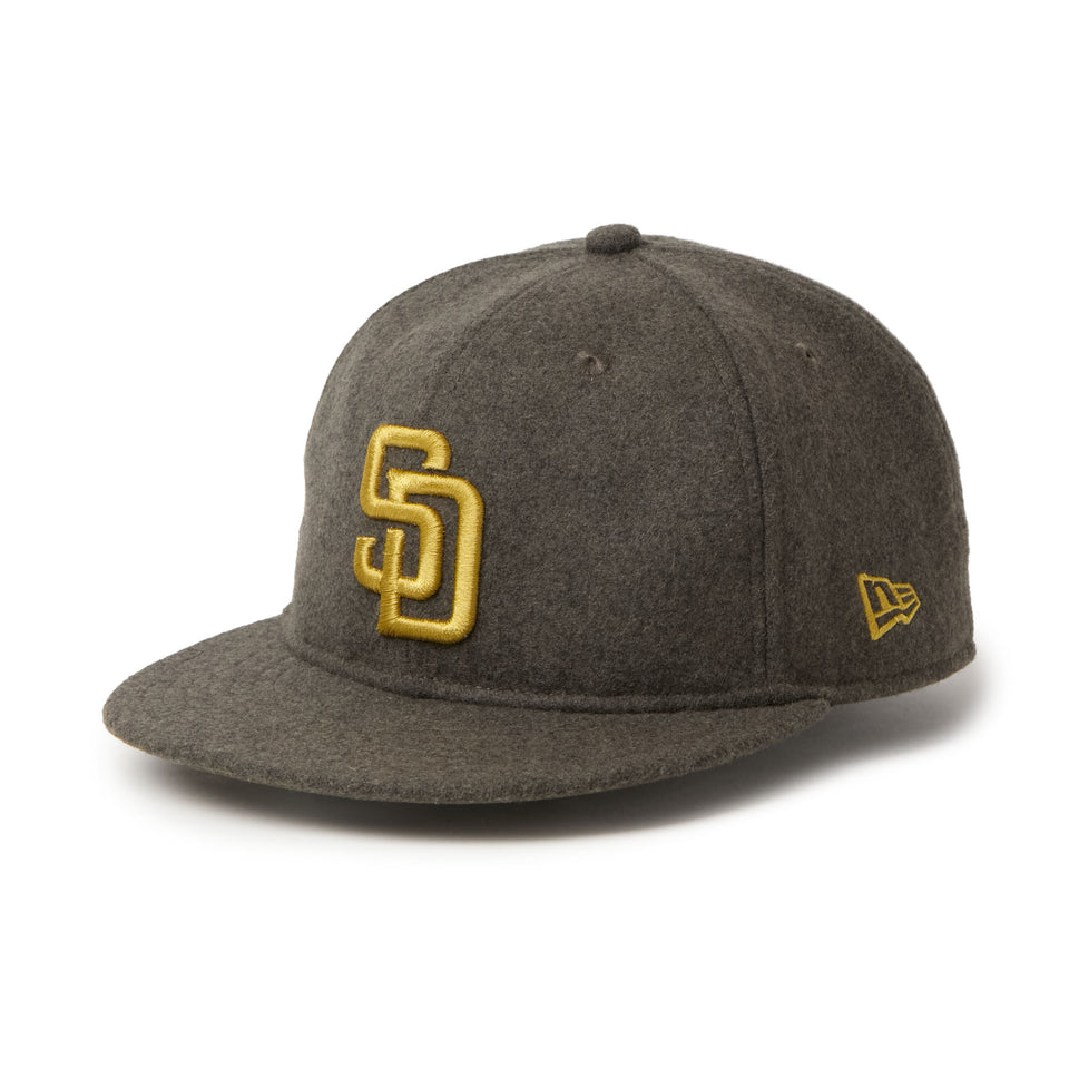 9FIFTY レザーストラップ MLB Wool Melton サンディエゴ・パドレス カーキ | NEW ERA ニューエラ公式オンラインストア