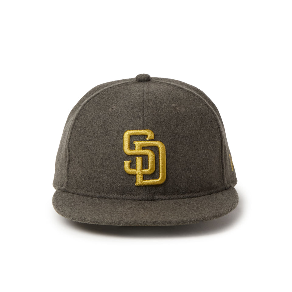 9FIFTY レザーストラップ MLB Wool Melton サンディエゴ・パドレス カーキ | NEW ERA ニューエラ公式オンラインストア