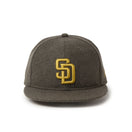 9FIFTY レザーストラップ MLB Wool Melton サンディエゴ・パドレス カーキ | NEW ERA ニューエラ公式オンラインストア