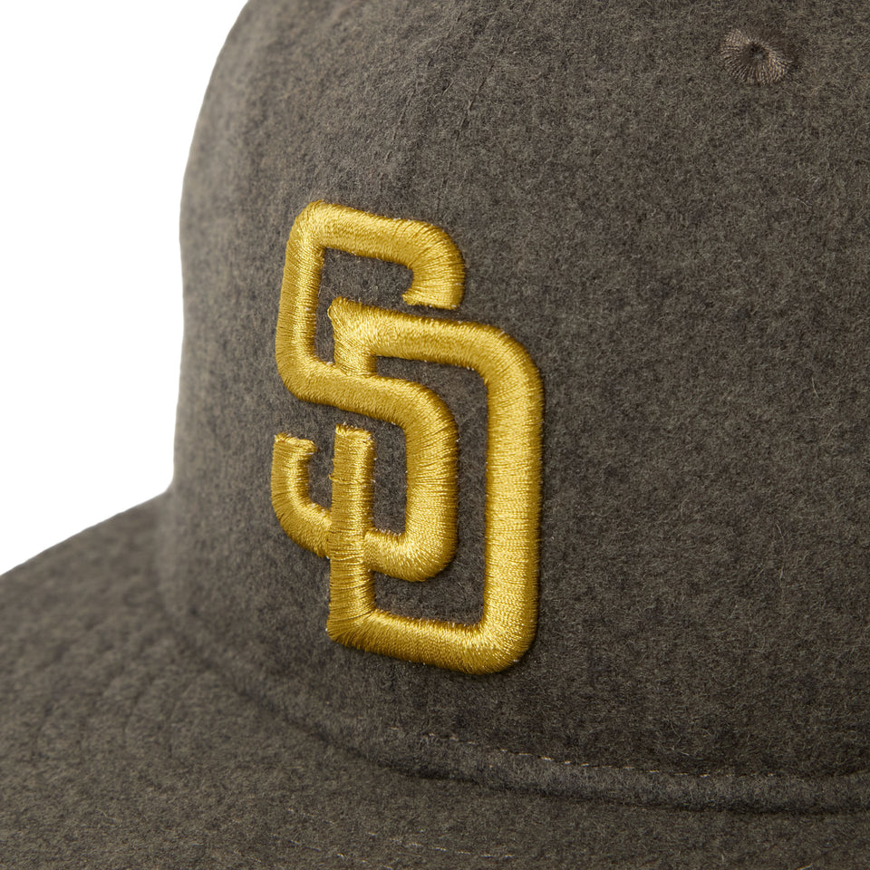9FIFTY レザーストラップ MLB Wool Melton サンディエゴ・パドレス カーキ | NEW ERA ニューエラ公式オンラインストア