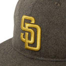 9FIFTY レザーストラップ MLB Wool Melton サンディエゴ・パドレス カーキ | NEW ERA ニューエラ公式オンラインストア