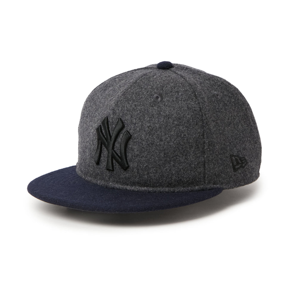 9FIFTY レザーストラップ MLB Wool Melton ニューヨーク・ヤンキース グレー/ネイビー | NEW ERA ニューエラ公式オンラインストア