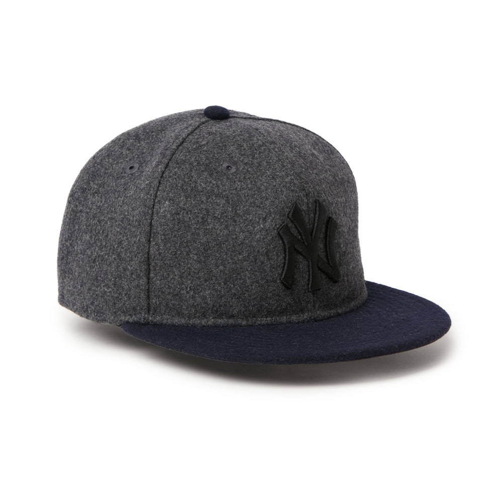9FIFTY レザーストラップ MLB Wool Melton ニューヨーク・ヤンキース グレー/ネイビー | NEW ERA ニューエラ公式オンラインストア