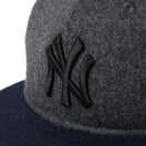 9FIFTY レザーストラップ MLB Wool Melton ニューヨーク・ヤンキース グレー/ネイビー | NEW ERA ニューエラ公式オンラインストア