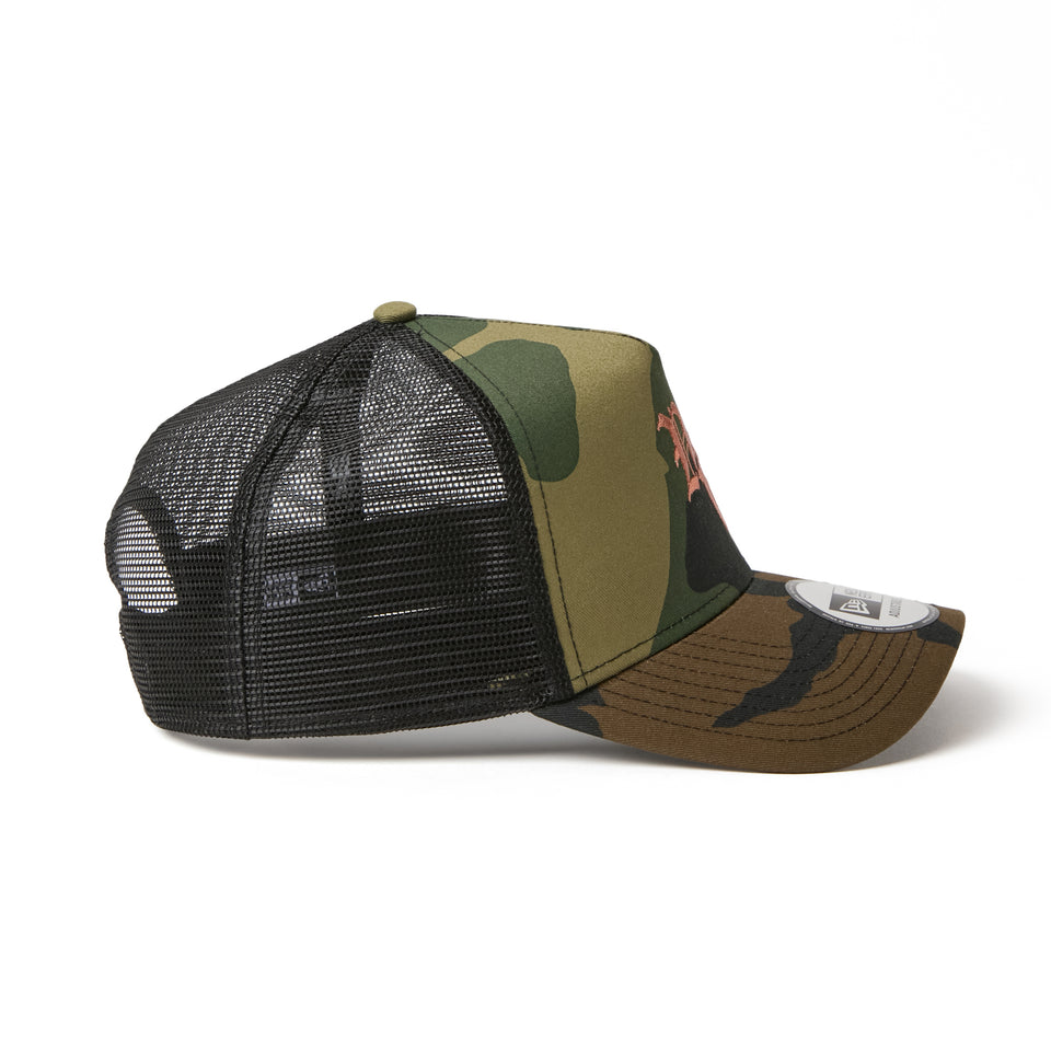 9FORTY A-Frame トラッカー Old English ウッドランドカモ | NEW ERA ニューエラ公式オンラインストア