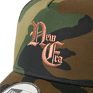 9FORTY A-Frame トラッカー Old English ウッドランドカモ | NEW ERA ニューエラ公式オンラインストア