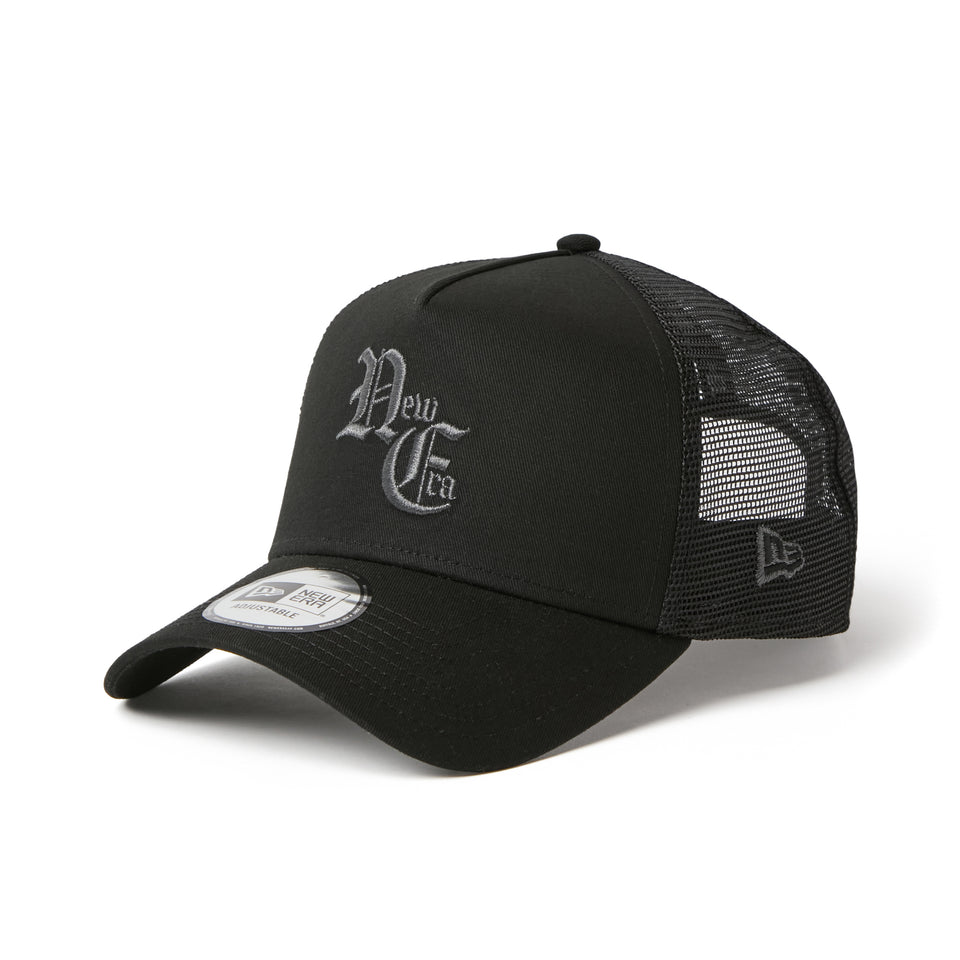 9FORTY A-Frame トラッカー Old English ブラック | NEW ERA ニューエラ公式オンラインストア