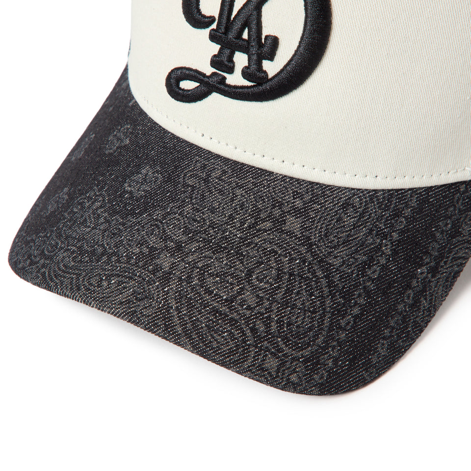 9FORTY A-Frame トラッカー Laser Burn Out Denim ロサンゼルス・ドジャース シティーコネクトロゴ クロームホワイト/ブラック | NEW ERA ニューエラ公式オンラインストア