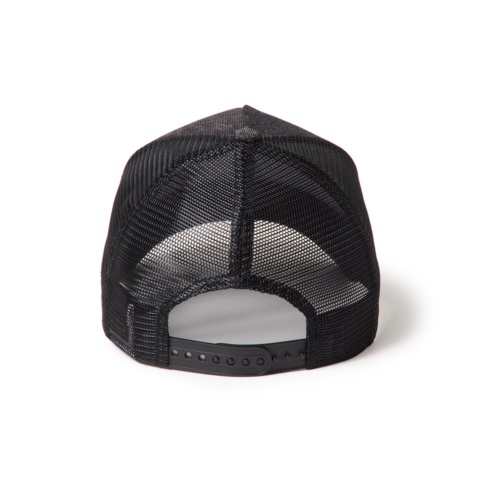 9FORTY A-Frame トラッカー Laser Burn Out Denim クラシックロゴ ブラック | NEW ERA ニューエラ公式オンラインストア