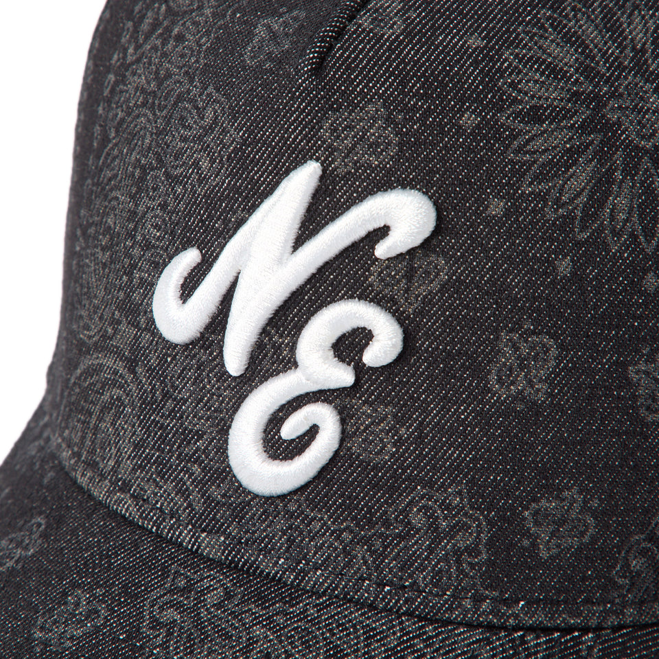 9FORTY A-Frame トラッカー Laser Burn Out Denim クラシックロゴ ブラック | NEW ERA ニューエラ公式オンラインストア