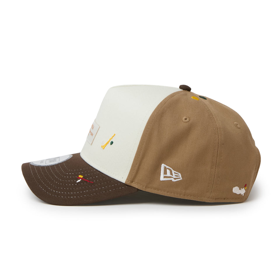 9FORTY A-Frame Splash Embroidery ウーブンパッチ クローム/カーキ/ウォルナット | NEW ERA ニューエラ公式オンラインストア