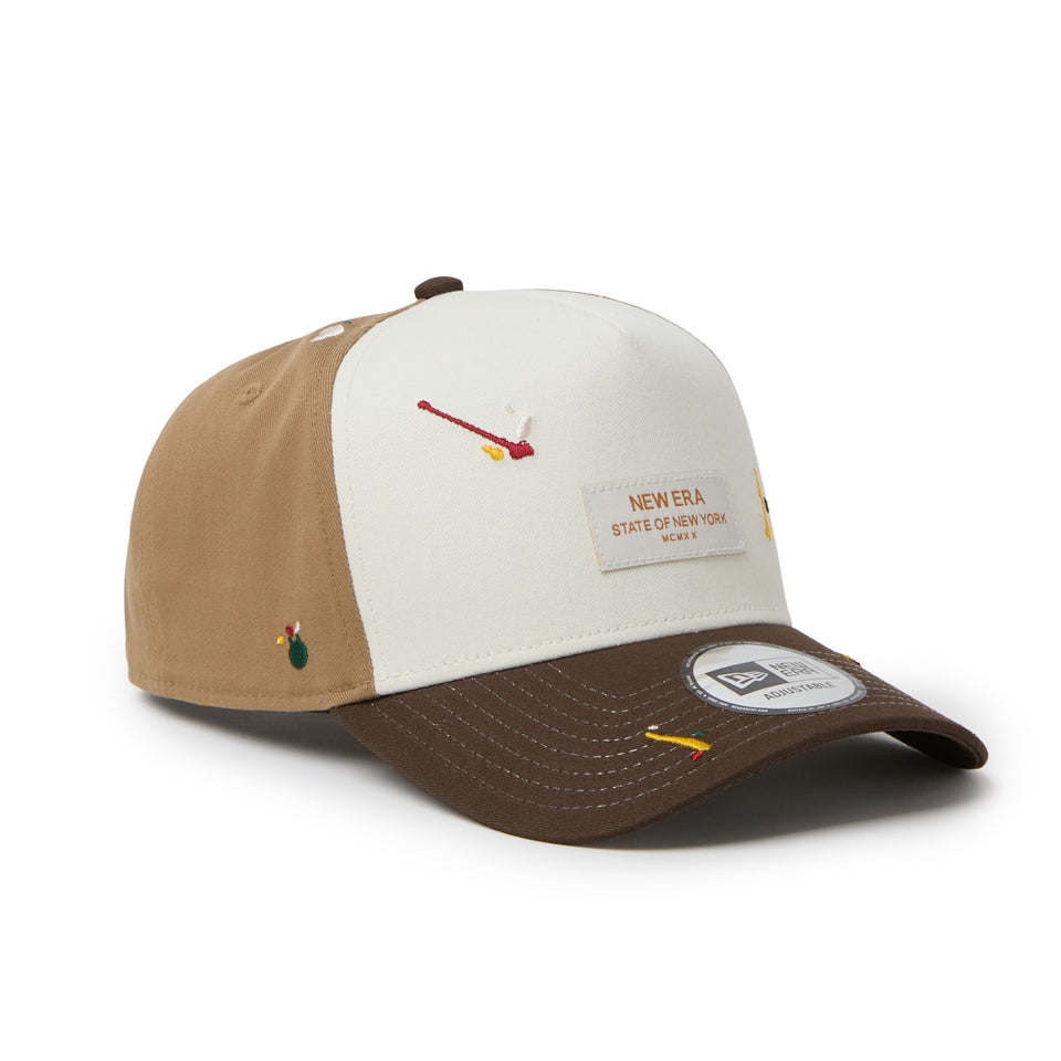9FORTY A-Frame Splash Embroidery ウーブンパッチ クローム/カーキ/ウォルナット | NEW ERA ニューエラ公式オンラインストア