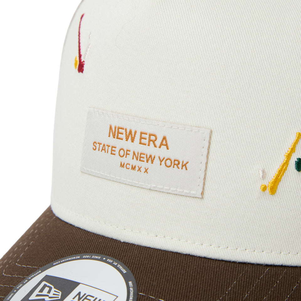 9FORTY A-Frame Splash Embroidery ウーブンパッチ クローム/カーキ/ウォルナット | NEW ERA ニューエラ公式オンラインストア