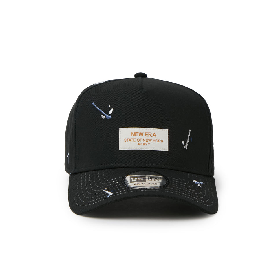 9FORTY A-Frame Splash Embroidery ウーブンパッチ ブラック/クローム | NEW ERA ニューエラ公式オンラインストア