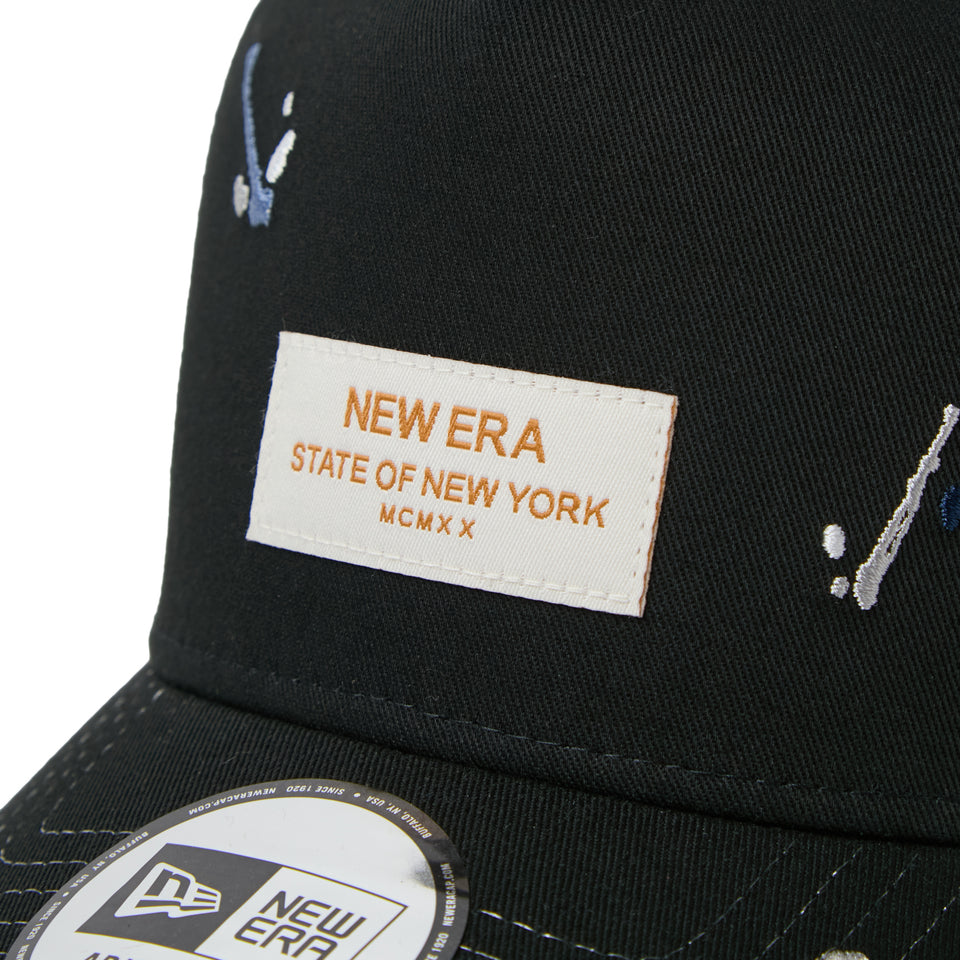 9FORTY A-Frame Splash Embroidery ウーブンパッチ ブラック/クローム | NEW ERA ニューエラ公式オンラインストア