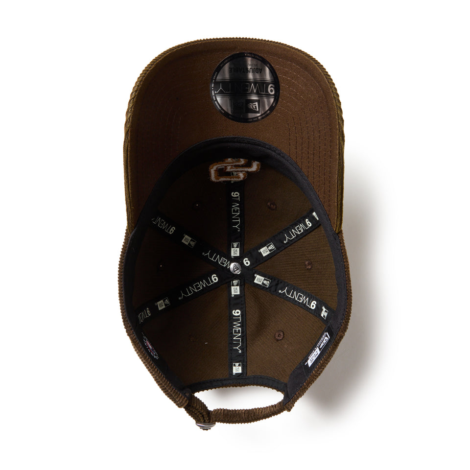 9TWENTY Faded Corduroy サンディエゴ・パドレス ブラウン | NEW ERA ニューエラ公式オンラインストア
