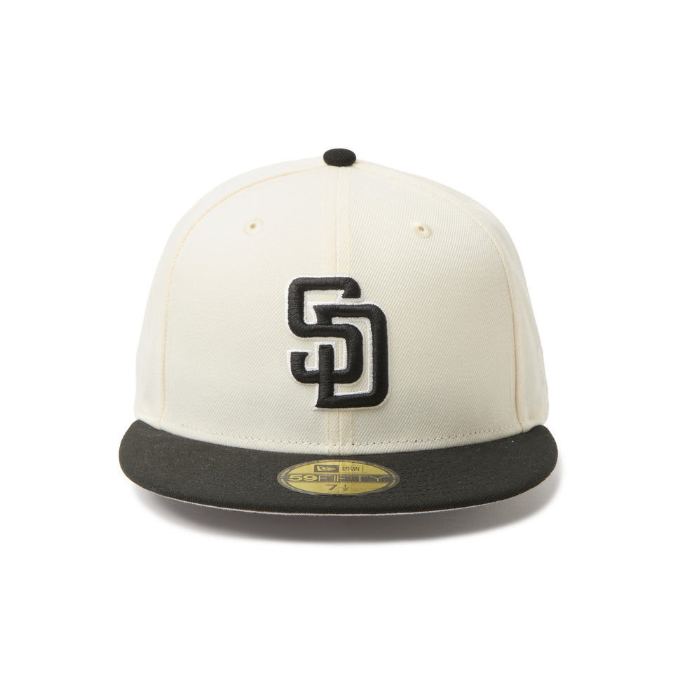 59FIFTY MLB 2-Tone サンディエゴ・パドレス クロームホワイト/ブラック | NEW ERA ニューエラ公式オンラインストア