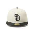 59FIFTY MLB 2-Tone サンディエゴ・パドレス クロームホワイト/ブラック | NEW ERA ニューエラ公式オンラインストア