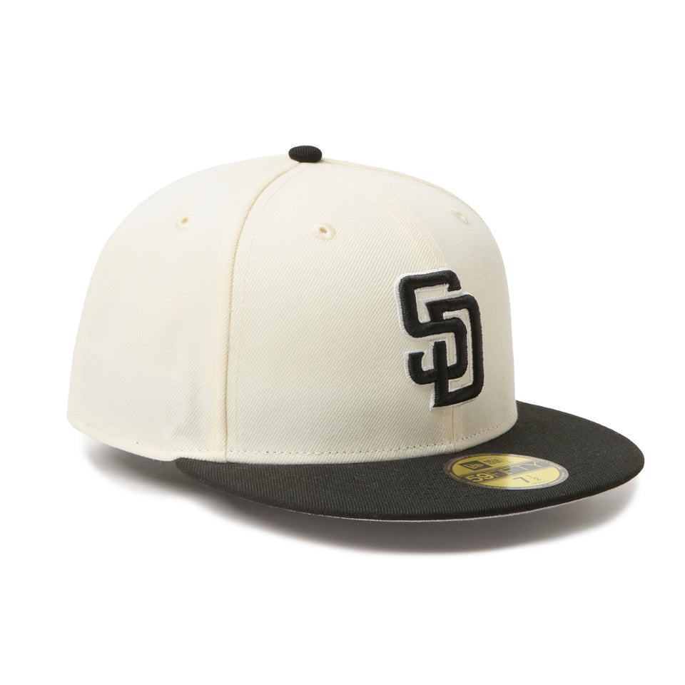59FIFTY MLB 2-Tone サンディエゴ・パドレス クロームホワイト/ブラック | NEW ERA ニューエラ公式オンラインストア