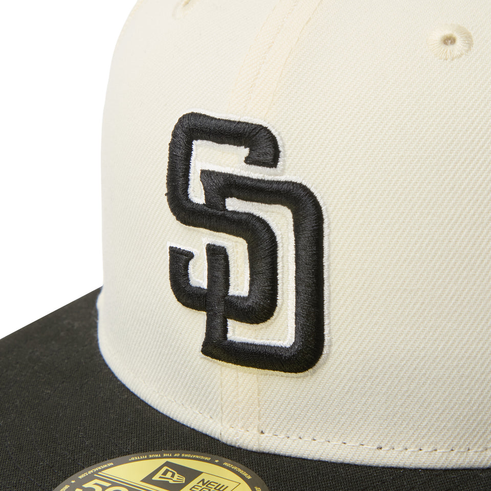59FIFTY MLB 2-Tone サンディエゴ・パドレス クロームホワイト/ブラック | NEW ERA ニューエラ公式オンラインストア