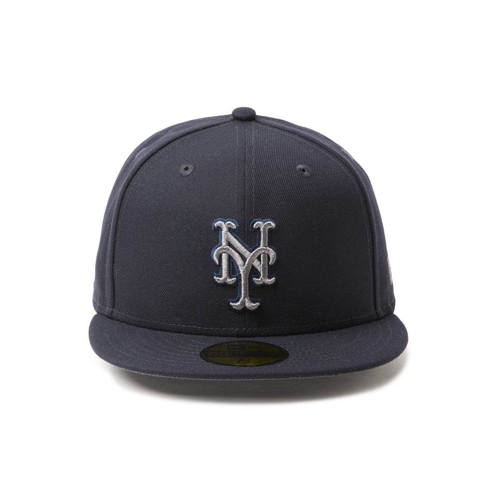 59FIFTY MLB Metallic Pewter ニューヨーク・メッツ ネイビー | NEW ERA ニューエラ公式オンラインストア