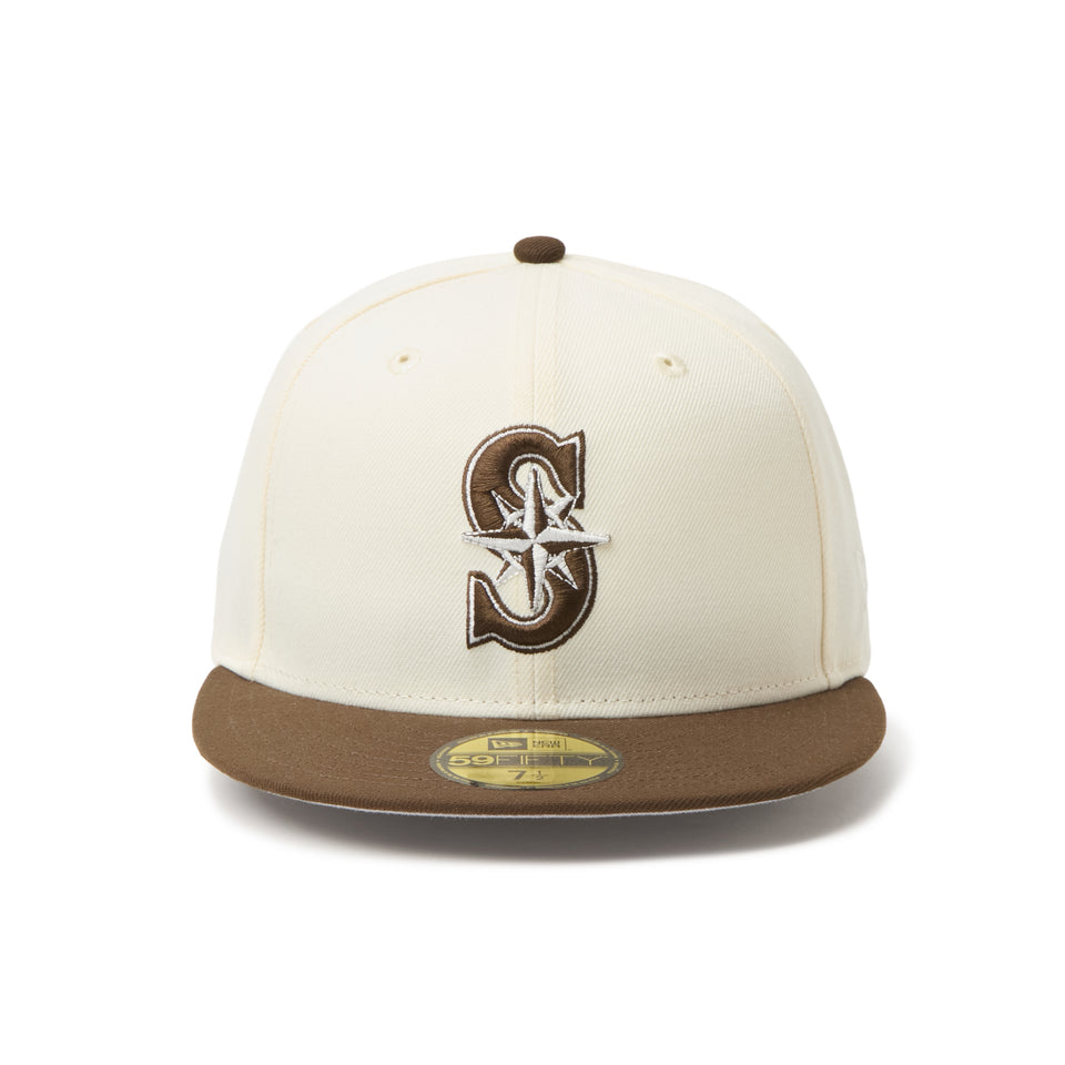 59FIFTY MLB 2-Tone シアトル・マリナーズ クロームホワイト/ウォルナット | NEW ERA ニューエラ公式オンラインストア