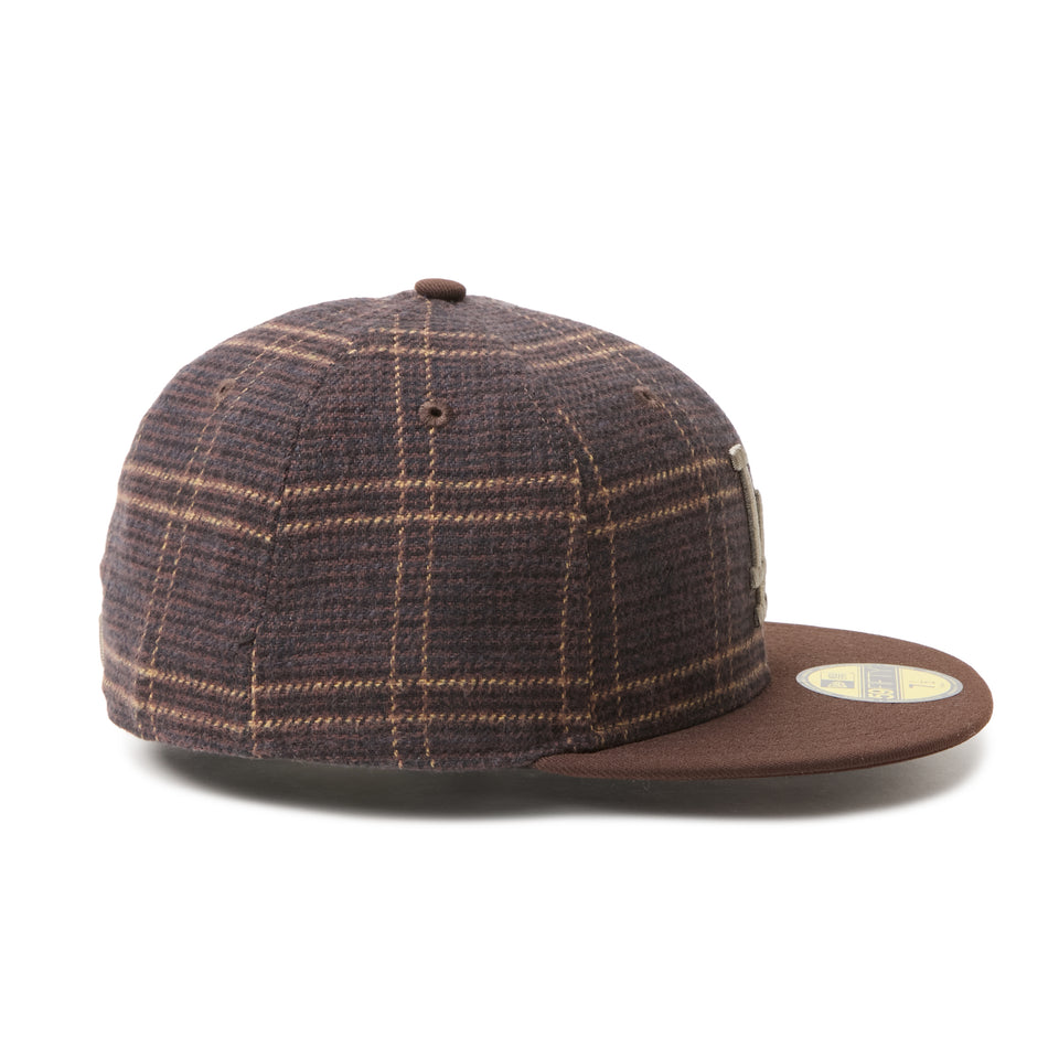 59FIFTY MLB Plaid ロサンゼルス・ドジャース ブラウン/ブラウン | NEW ERA ニューエラ公式オンラインストア