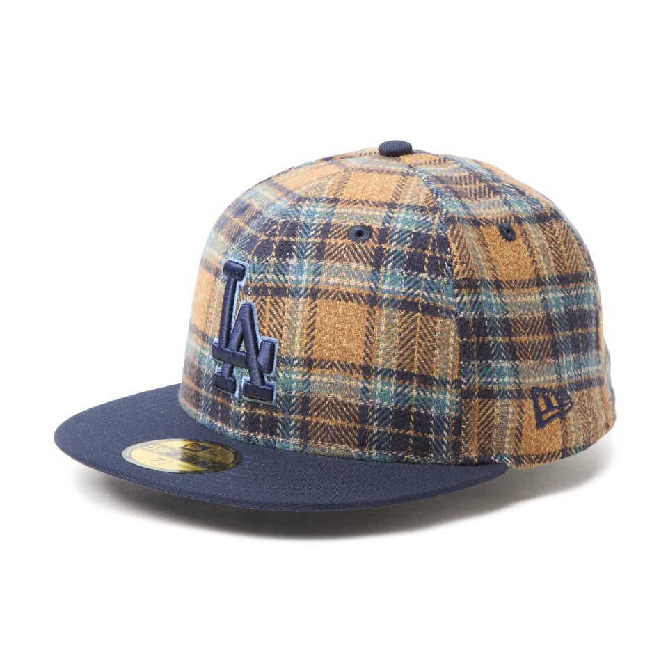 59FIFTY MLB Plaid ロサンゼルス・ドジャース ベージュ/ネイビー | NEW ERA ニューエラ公式オンラインストア