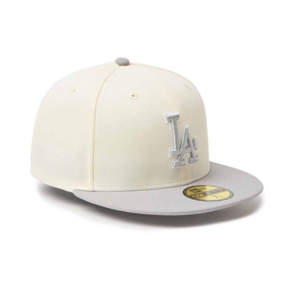 59FIFTY MLB 2-Tone ロサンゼルス・ドジャース クロームホワイト/グレー | NEW ERA ニューエラ公式オンラインストア