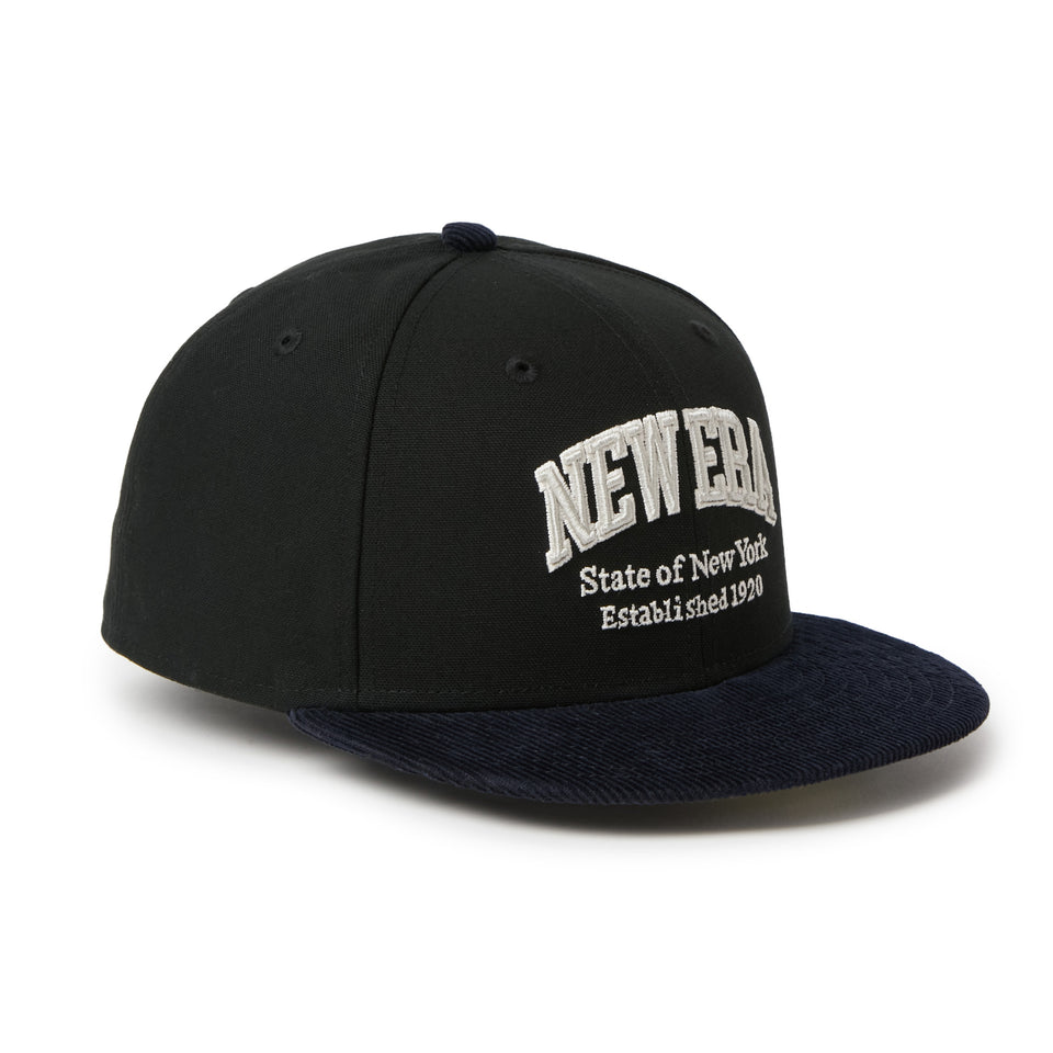 59FIFTY Duck Canvas カレッジロゴ ブラック/ネイビー | NEW ERA ニューエラ公式オンラインストア