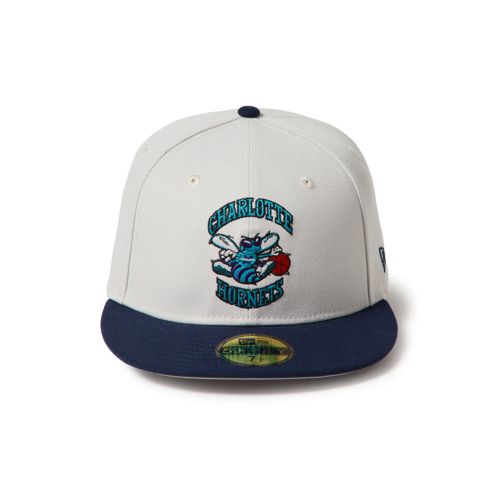 59FIFTY NBA Hardwood Classics シャーロット・ホーネッツ サンディーリネン/オーシャンサイドブルー | NEW ERA ニューエラ公式オンラインストア