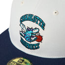 59FIFTY NBA Hardwood Classics シャーロット・ホーネッツ サンディーリネン/オーシャンサイドブルー | NEW ERA ニューエラ公式オンラインストア