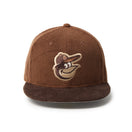 59FIFTY Corduroy コーデュロイ ボルティモア・オリオールズ ブラウン ダークブラウン | NEW ERA ニューエラ公式オンラインストア