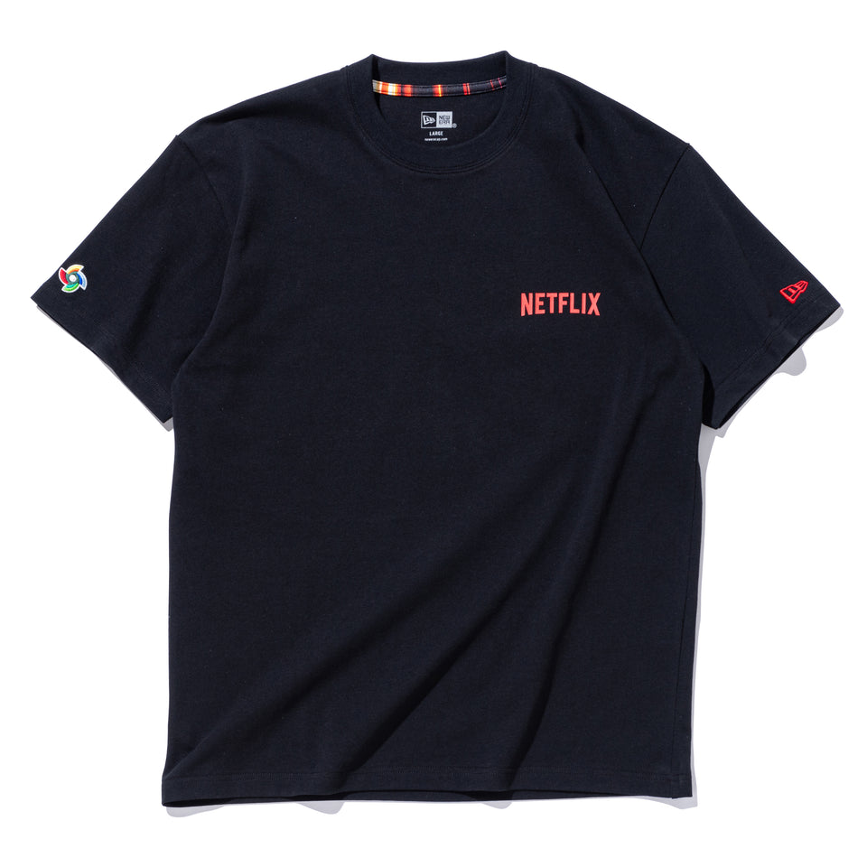 半袖 コットン Tシャツ World Baseball Classic × Netflix ブラック
