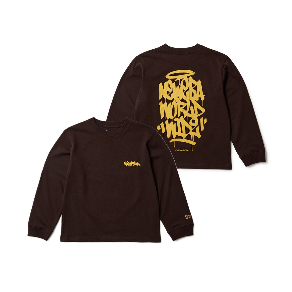 キッズ Youth 長袖 コットン Tシャツ Tagging Logo バーントウッド | NEW ERA ニューエラ公式オンラインストア