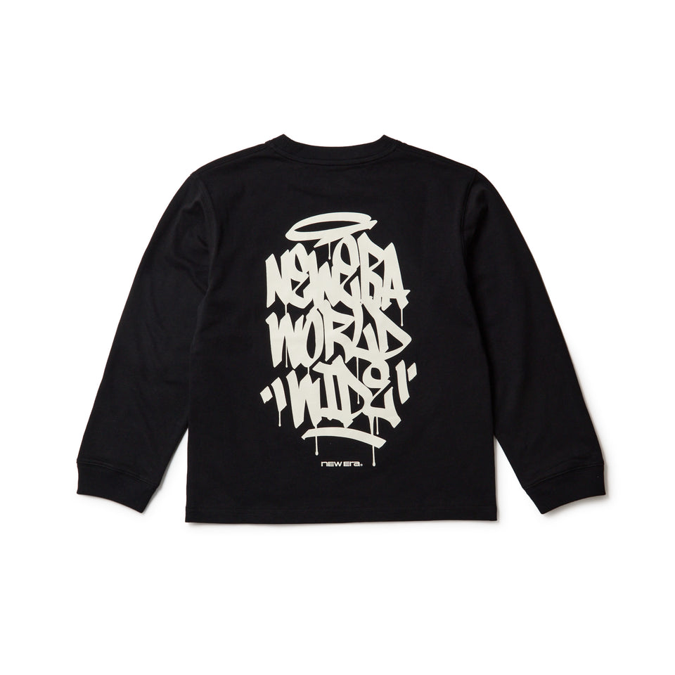 キッズ Youth 長袖 コットン Tシャツ Tagging Logo ブラック | NEW ERA ニューエラ公式オンラインストア