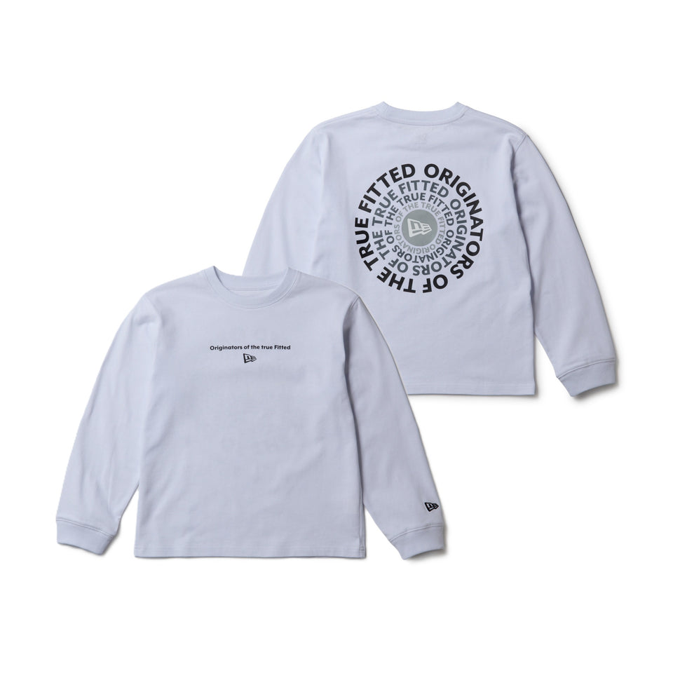 キッズ Youth 長袖 コットン Tシャツ Circle OOTTF ホワイト