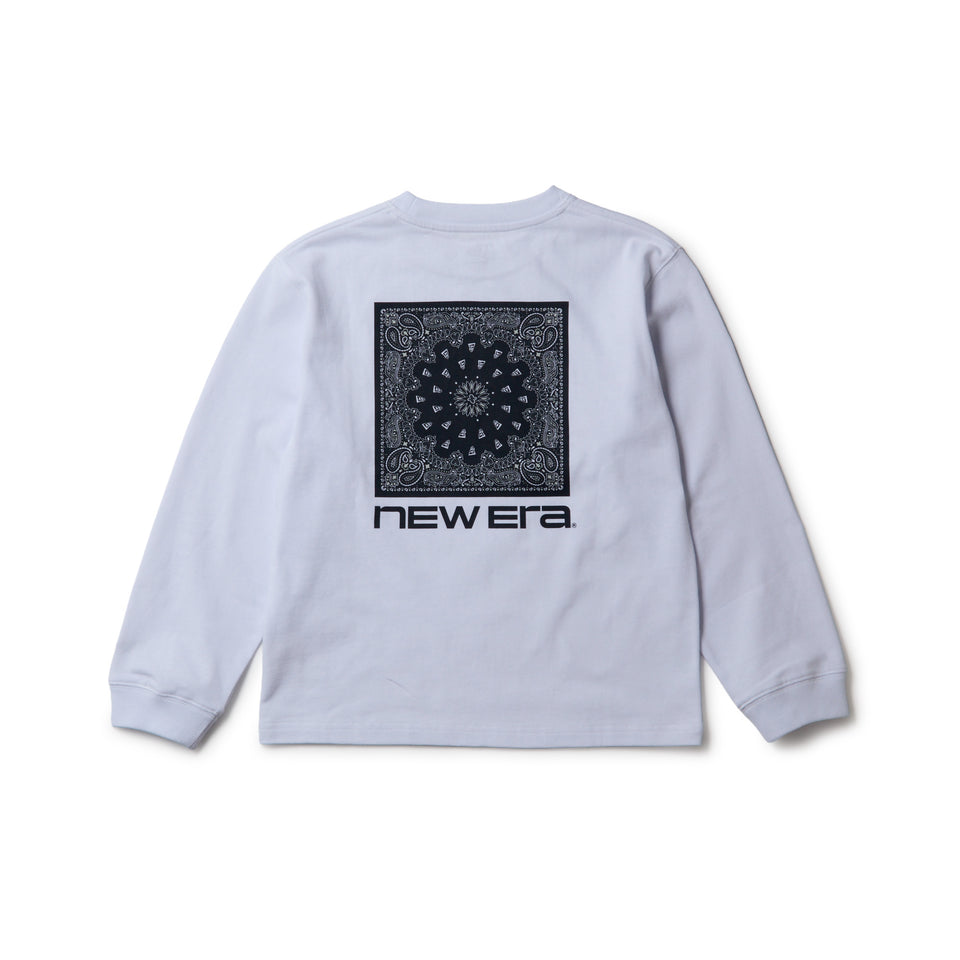 キッズ Youth 長袖 コットン Tシャツ バンダナロゴ ホワイト | NEW ERA ニューエラ公式オンラインストア