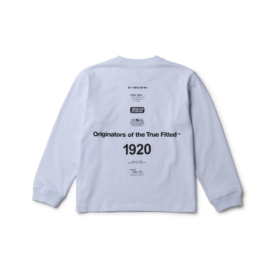 キッズ Youth 長袖 コットン Tシャツ アーカイブロゴ ホワイト | NEW ERA ニューエラ公式オンラインストア