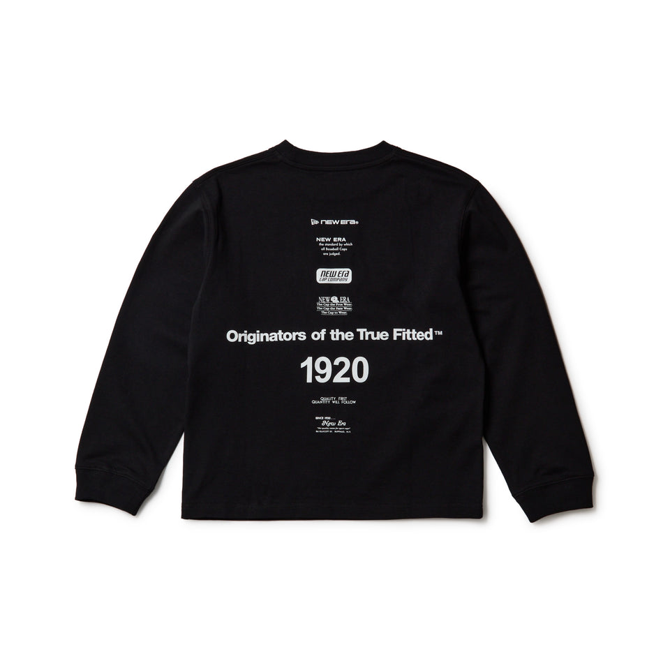 キッズ Youth 長袖 コットン Tシャツ アーカイブロゴ ブラック | NEW ERA ニューエラ公式オンラインストア