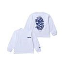 キッズ Child 長袖 コットン Tシャツ Tagging Logo ホワイト